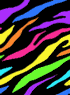 Multi-colored zebra print