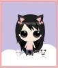 Kawaii chibi in the winter with two cute animals