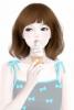 kawaii girl eating ice cream