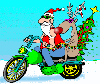 Santa on a Motor-Bike
