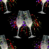 New Years Toast tiled background