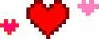 Bouncing Pixel Hearts
