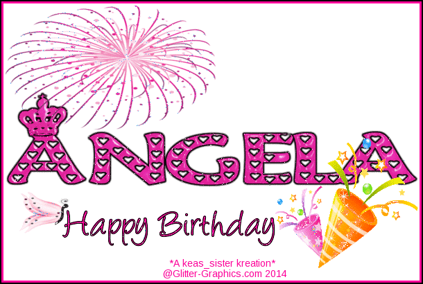 Glitter Text " Personal " Angela - Birthday.