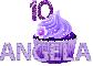 Angela 10th Birthday Cupcake