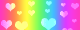 Animated rainbow hearts background
