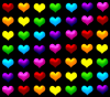 rainbow hearts seamless background