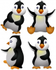 Happy Penguin tiled background