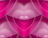 shiney pink hearts seamless background