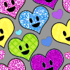 Happy Hearts seamless background