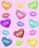 Valentine Heart Candy Background