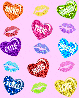 Valentine Heart Candy Background Glitter