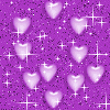 purple Hearts glitter