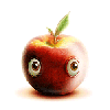 blinking red apple
