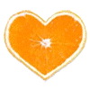 Rainbow Heart Orange