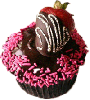 Glitter Valentine's Cupcake