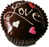 Glitter I love You Valentine's Cupcake