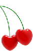 Floating Cherry Hearts