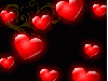 falling of hearts background