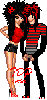 Black & red couple
