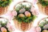 Easter Basket seemless background
