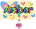 Amber - First name hearts