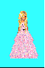 Blonde doll in a pink dress