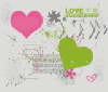 pink n green hearts