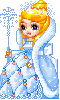 Snow queen doll with blonde hair
