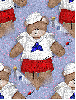 Fourth of July Teddy seamless background