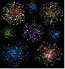 Fireworks seamless background