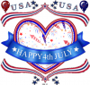 Happy 4th of July heart