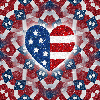 American abstract heart (seamless)