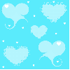 Preety Aqua Blue Hearts Background