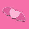 Pink Winged Heart Backgrund