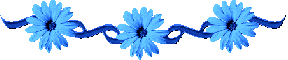 Blue flower divider