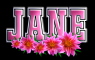 Name with pink flowers - Jane