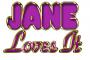 Gold and Purple text - Jane