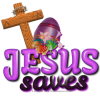 Jesus Saves - Cross - Egg