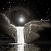 moonlight waterfall