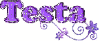 Testa-Purple Glitter text