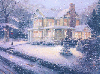 Victorian House Snowing