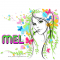 Mel - Girl - Butterflies - Flowers