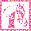 Pink horse with glitter
