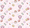 Kawaii bear sweets background 