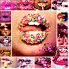 Glitter Lips Background Collage