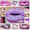 Glitter Lips Background Collage