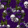 Scull purple goth Background