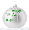 Happy Holidays Hugs green