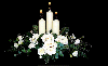 candles with flowers