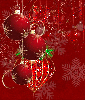 Christmas, Red sparkle Ornaments